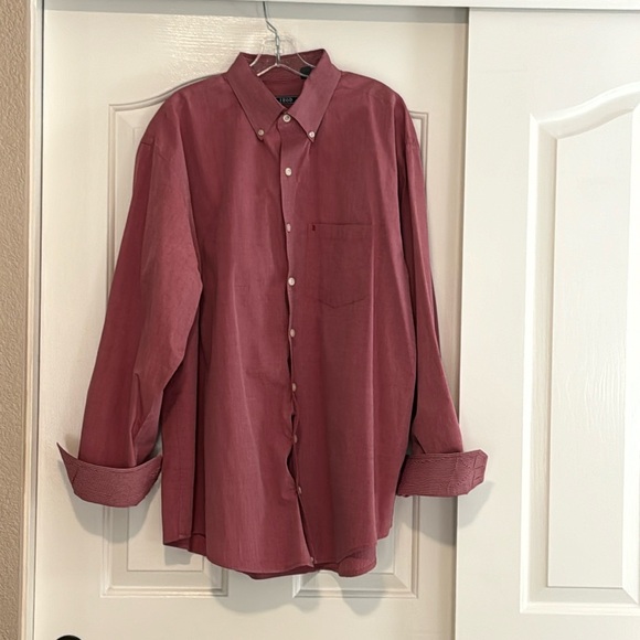 Men’s long sleeved Izod in a “ heathered” red. 💯 cotton. So 2XLT. Like new! - Picture 1 of 9